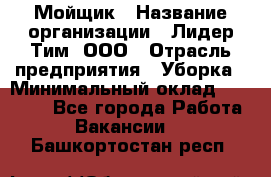 Мойщик › Название организации ­ Лидер Тим, ООО › Отрасль предприятия ­ Уборка › Минимальный оклад ­ 15 300 - Все города Работа » Вакансии   . Башкортостан респ.